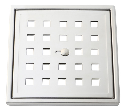 Ralo Inox Aço 304 10x10cm Com Caixilho + Porta Grelha 10