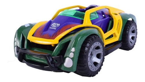 Auto Vehículo Para Armar Pull Back Super Tunning Duende Azul Color