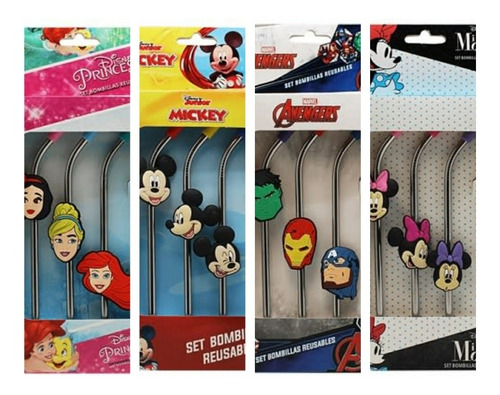 Set 3 Bombillas Reutilizables + Cepillo Disney/marvel