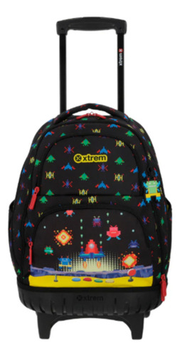 Mochila C/carro X Trem Cross 298 Premium Escolar Color Black Arcade