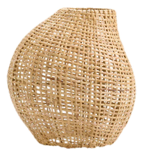 Abajur De Mesa De Bambu Tecido À Mão, Não Inclui S