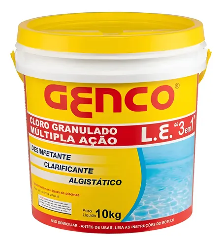 Genco 3 Em 1 Balde 10kg Para Piscina