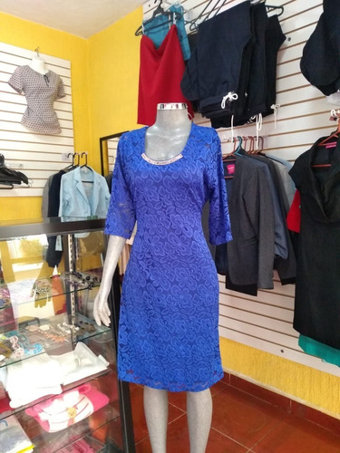 Vestido Dama Azul Marino