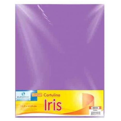 Cartulina Euromac Iris Ei0048 Color Violeta 50x65cm 10piezas