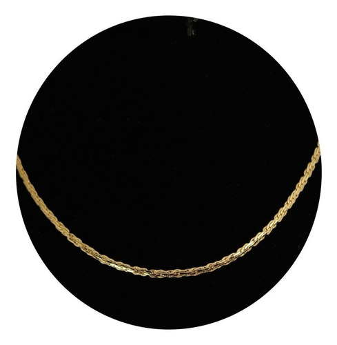 Cadena Para Mujer Trenzada Oro 18k Collar Largo Vintage 