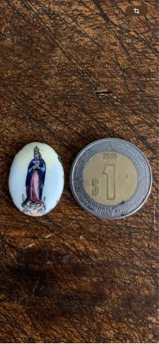 Medalla Antigua De Relicario Virgen De Guadalupe En Francés