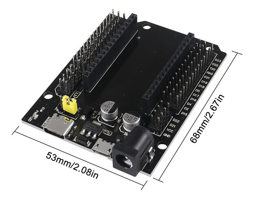 Esp32 Wifi Ch340g Usb-c + Shield Placa Expansion 30p