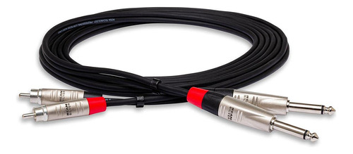 Hosa Hpr-015 X 2 Pro Dual Cable 1 4-inch Ts Rca Pie