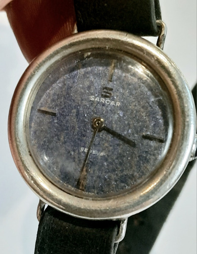 Reloj Sarcar Geneve Plata 925 Sterling Silver Corona Zafiro 