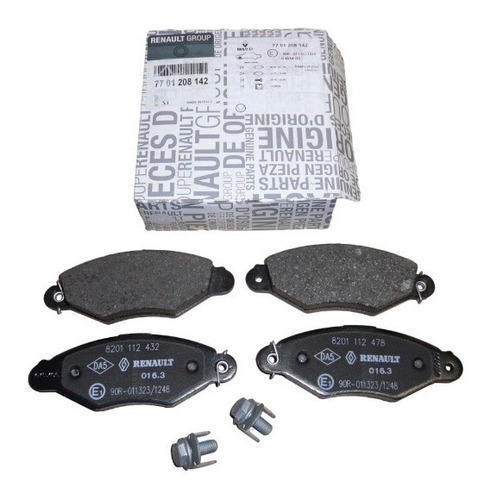 Kit X4 Pastillas Freno Kangoo 1.9 F8q Original Renault