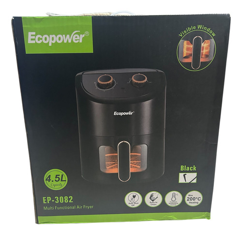 Freidora De Aire Ecopower 4.5l Negro