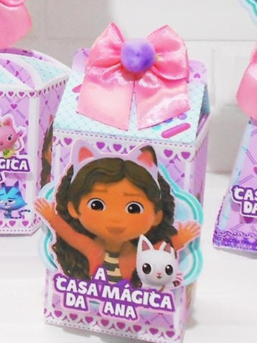 25 Cajitas Milk Box En 3d De Gabby La Casa De Las Muñecas