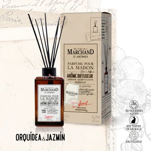 Marchand D Aromes Difusor Orquídea Y Jazmín 200 Ml