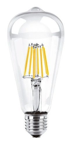 Lámpara Led Edison Vintage Filamento E27 4w St58 Cálida Fría