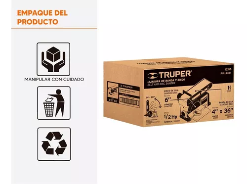 Caja con 3 discos de lija 6 grano 80 para PUL 4x6 Truper