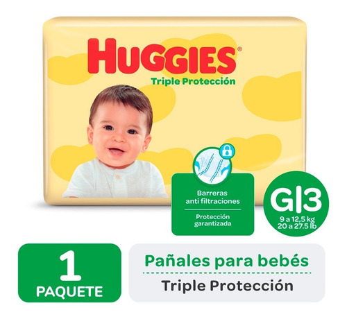Imagen 2 de 3 de Pañales Huggies Classic Triple Proteccion Ahorrapack