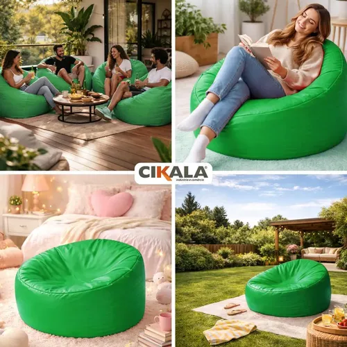 Puff Gigante Verde Confortável Melhor Custo Benefício | MercadoLivre