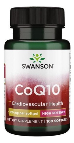 Swanson Coq 10 Salud Cardiovascular 100 Softgels Sabor Sin Sabor