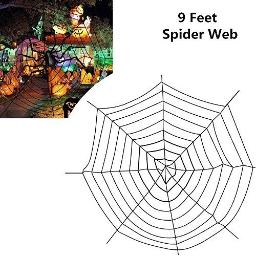 Telaraña Terciopelo Gigante Negra Halloween Tela De Araña