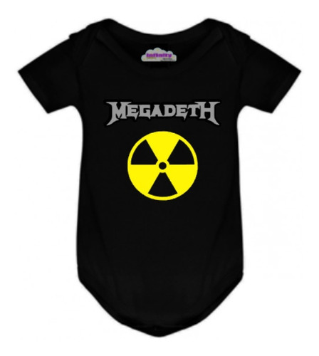Body Bebé Pilucho Baby Rock Megadeth Banda 100% Algodón