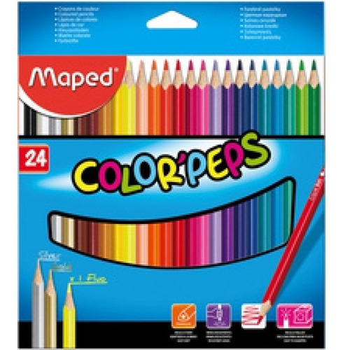Lapices De Colores Maped Colorpeps X 24