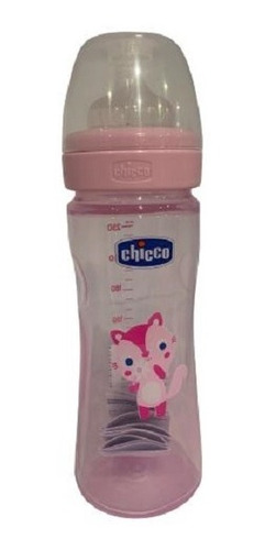 Mamadera Para Niños- Gato Rosa - Chicco + 2 Meses