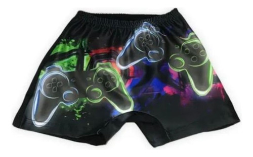 Traje De Baño Infantil Zunga Licra Joystick Gamer Fluo