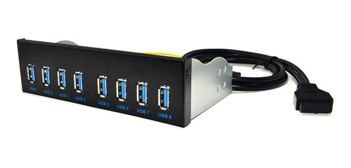 Hub Usb 3.0 - 8 Puertos Usb Hub Usb3 5.25 Para Pc - Case