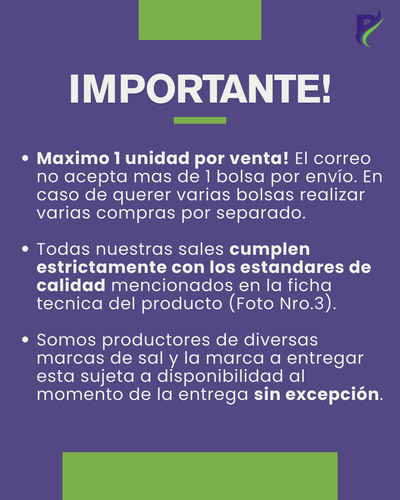 Sal Fina Lavada Purificada Y Seca Apto Alimenticio 25 Kg