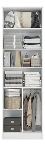 Guarda-roupa Closet 1 Cabideiro Kappesberg Adapt Branco 71cm ...