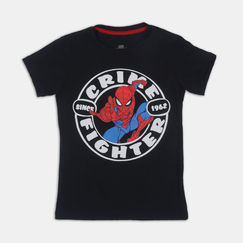 Camiseta Negro Licenses Marvel Inocente L Niño