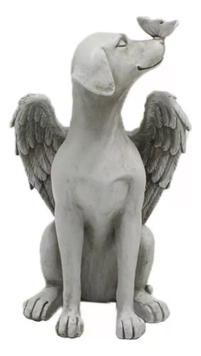 Estatua De Perro Ángel, Decoración De Escritorio, Monumento