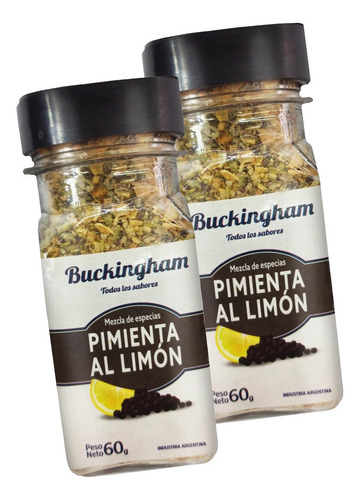 Pimienta Al Limon Mezcla Especias 60g Buckingham Pack X2 