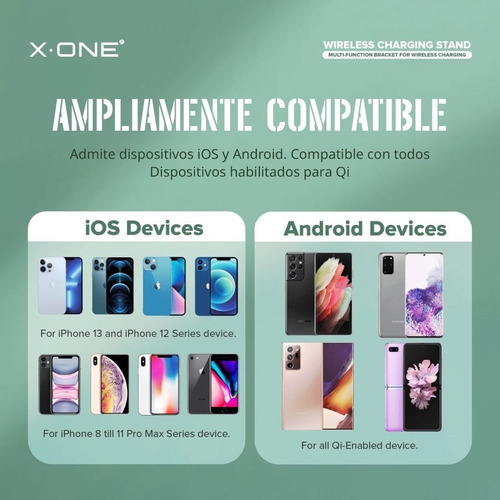 Imagen 6 de 9 de Cargador Rápido Inalámbrico Magsafe 15w X-one Incluye Cable