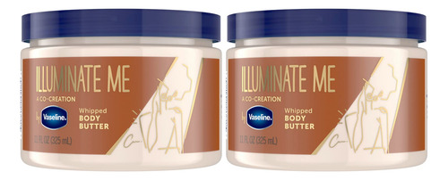 Vaseline Illuminate Me Whipped Body Butter - Paquete De 2 -