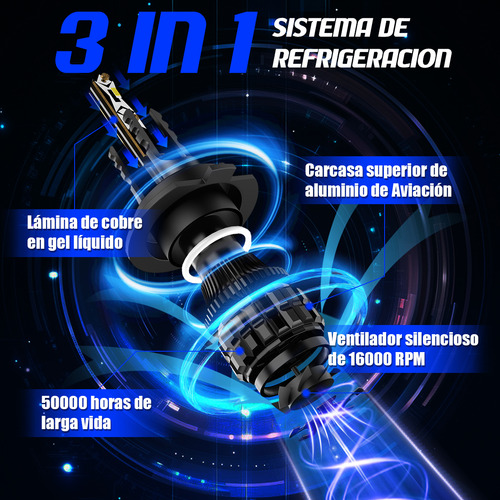 Kit Focos Led H7 H11 9005 9006 Csp Alta O Baja 110w 22000lm