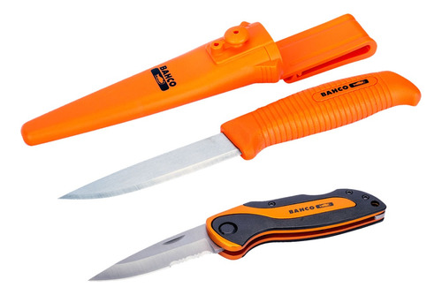 Kit Combo Cuchillo Bahco 1446 Funda + Navaja Kbsk-01 Pesca