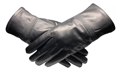 Guantes Invierno De Mujer Cuero Piel De Oveja Mod. Rubber