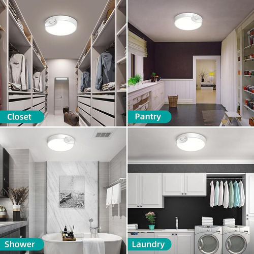 Luz De Techo Blanca Con Sensor De Movimiento 6500k Luz Techo