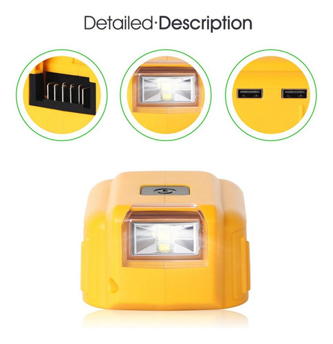 Para Para Cargador Adaptador Usb Para Batería De-walt 20v /