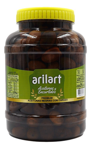 Aceitunas Negras Naturales Enteras Premium 000 X 2 Kg