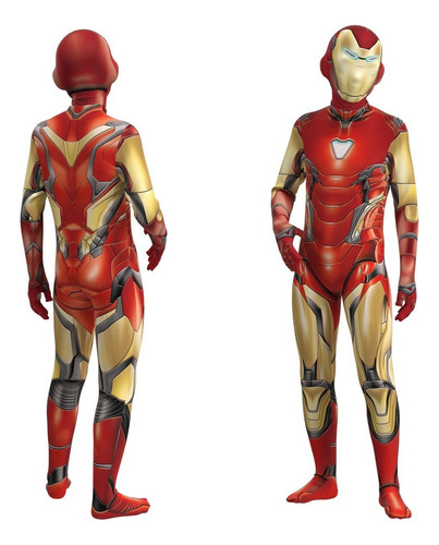 Avengers Iron Man Superhero Mono Traje Cosplay Niños Adultos