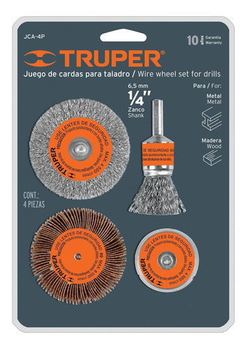 Juego Cardas Taladro 4 Pz Truper 11577