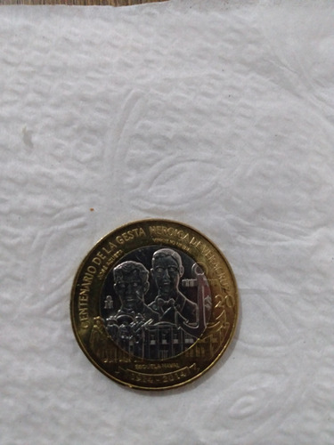 Moneda 20 Pesos Centenario De La Gesta Heroica De Veracruz