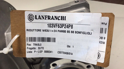 Bonfiglioli W63u-24-p80-b5-b8 Gear Box Reducer Ccb