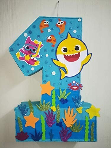 Piñata Cumpleaños Tematica Baby Shark Numero 1