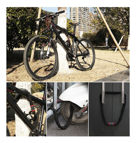 (-90) Candados De Bicicleta Antirrobo Con Contraseña De 5 Dí