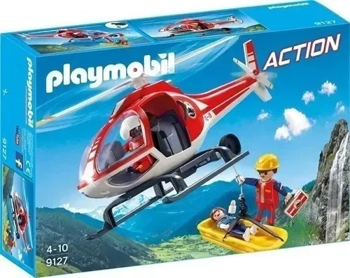 Playmobil 9127 Helicoptero De Rescate De Montaña-bunny Toys