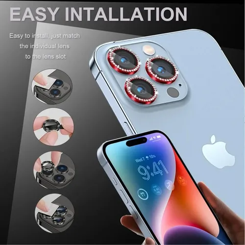 Protector Cámara Vidrio Aro Compatible Con iPhone