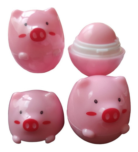 Balsamo Para Labios Cerdito Kawaii Frutas